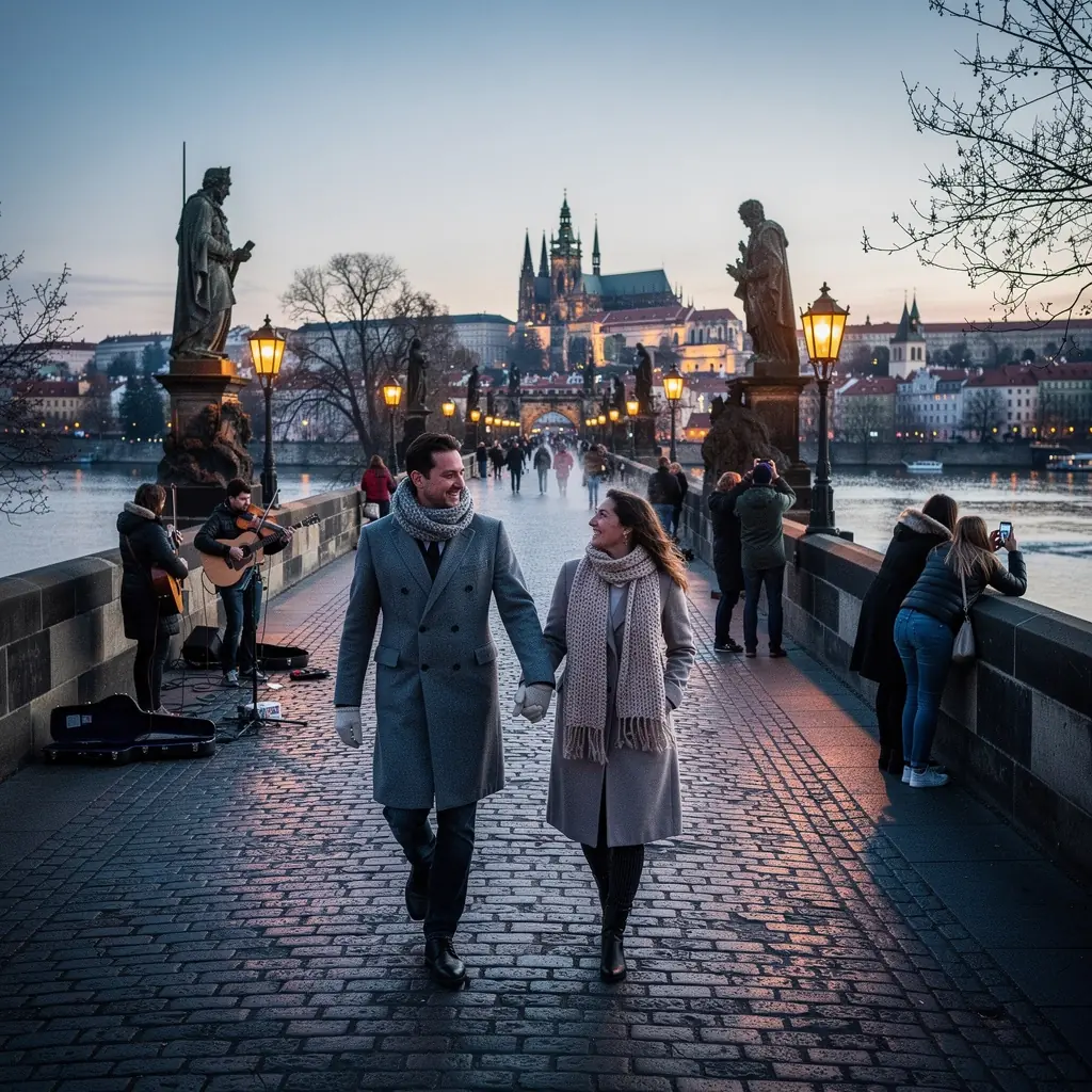 Katedrála svatého Víta s vitrážemi a gotickou architekturou